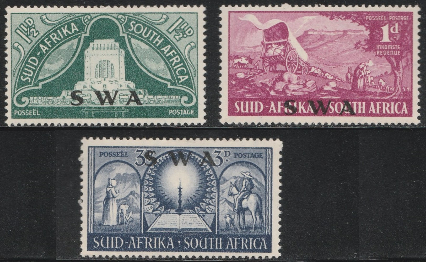 South West Africa 1949 - SG 138/140 - Inauguration Of Voortrekker Monument - MNH SET - South West Africa (1923-1990)