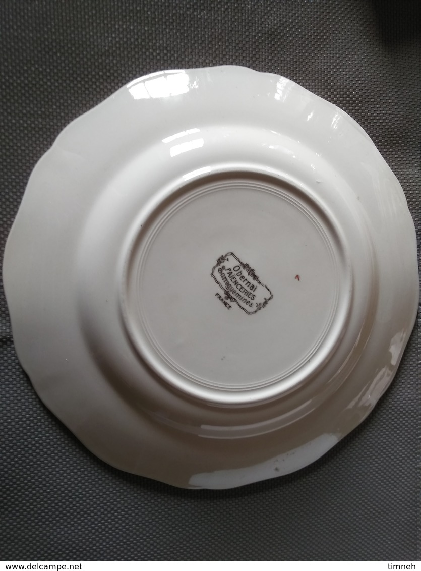 HENRI LOUX - SARREGUEMINES OBERNAI ALSACE - ASSIETTE PLATE  N°7 - VIEILLE FERME - Sarreguemines (FRA)