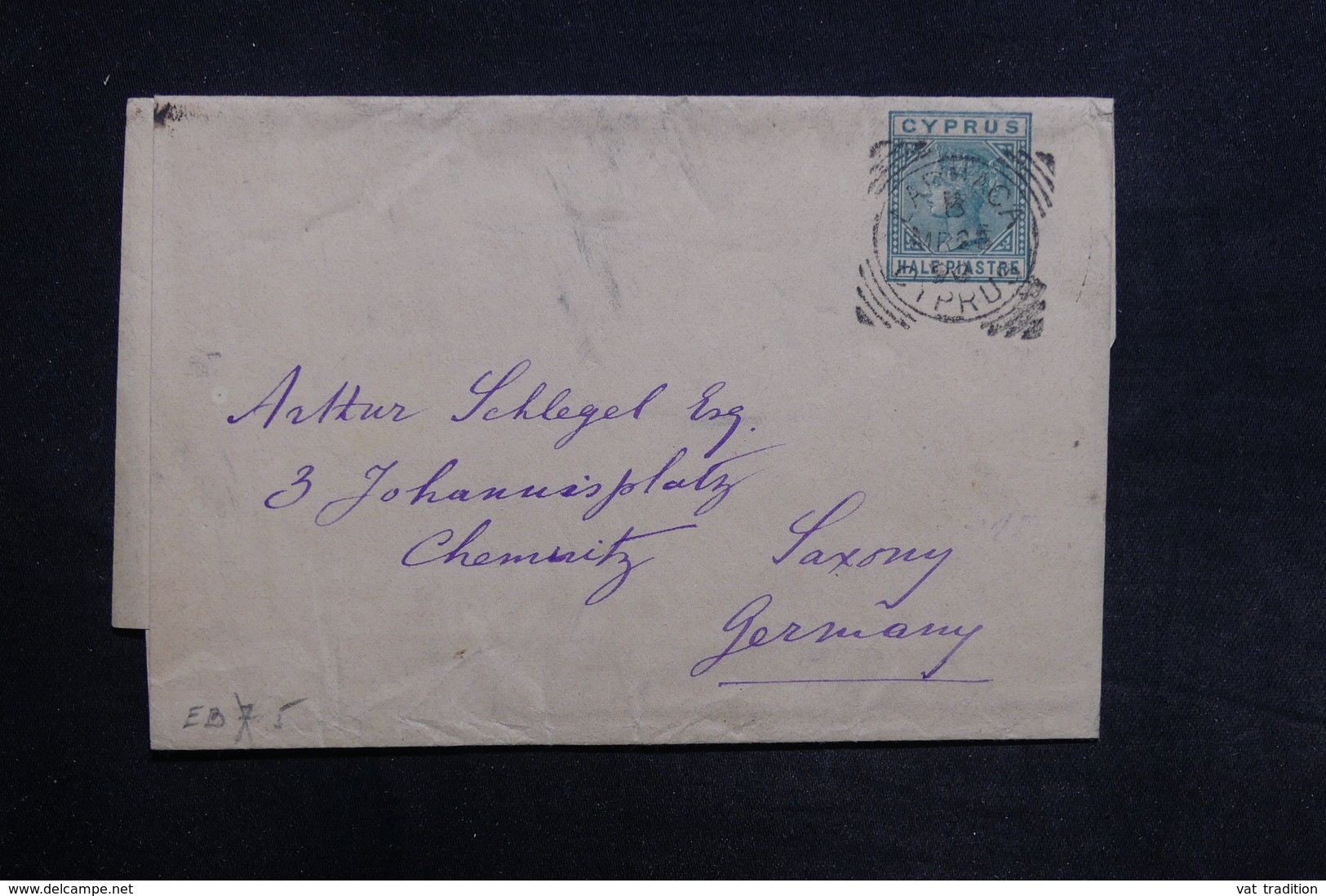 CHYPRE - Entier Postal De Larnaca Pour L 'Allemagne En 1896 - L 30831 - Cyprus (...-1960)