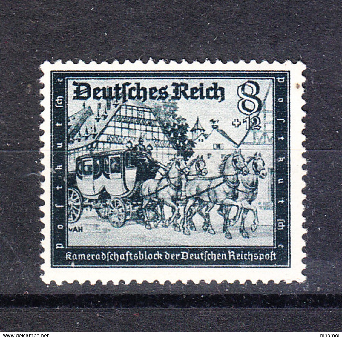 Germania Reich - 1944. Diligenza A 4 Cavalli. Stagecoach With 4 Horses..MNH - Kutschen