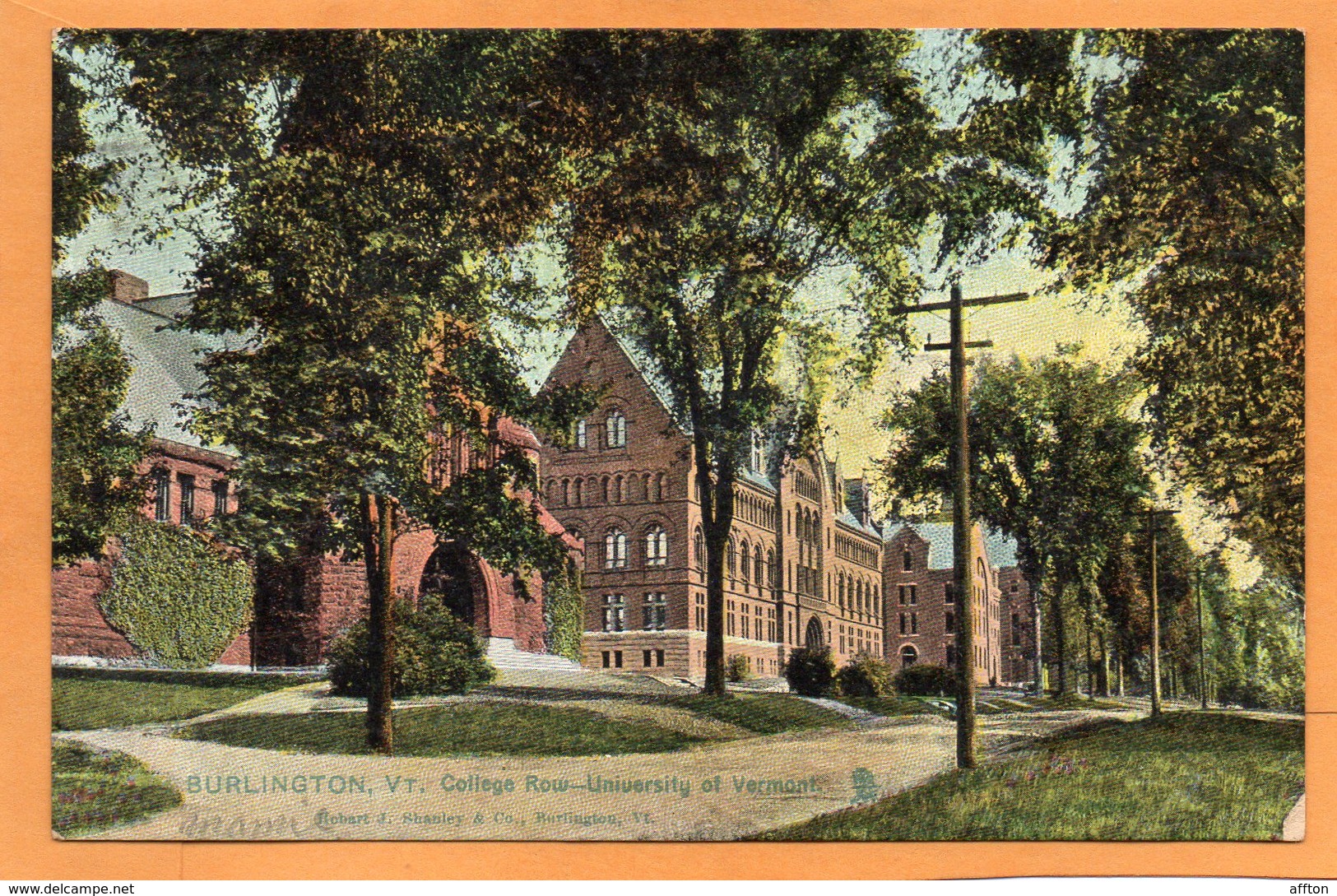 Burlington VT 1907 Postcard - Burlington