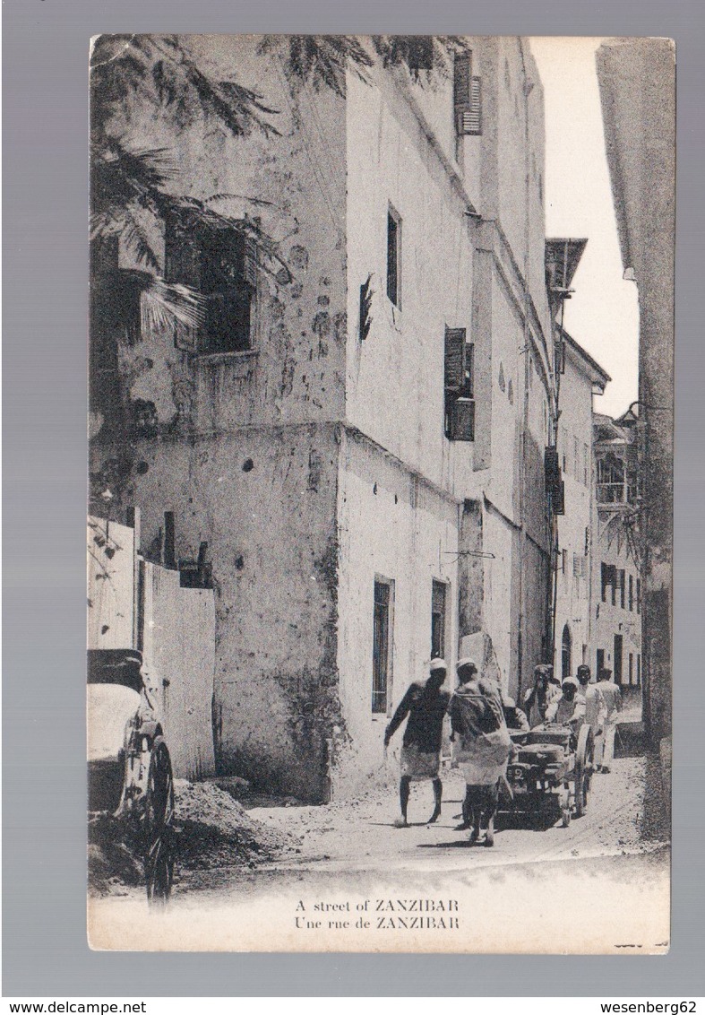 TANZANIA  Une Rue De Zanzibar Ca 1910 OLD POSTCARD - Tanzania