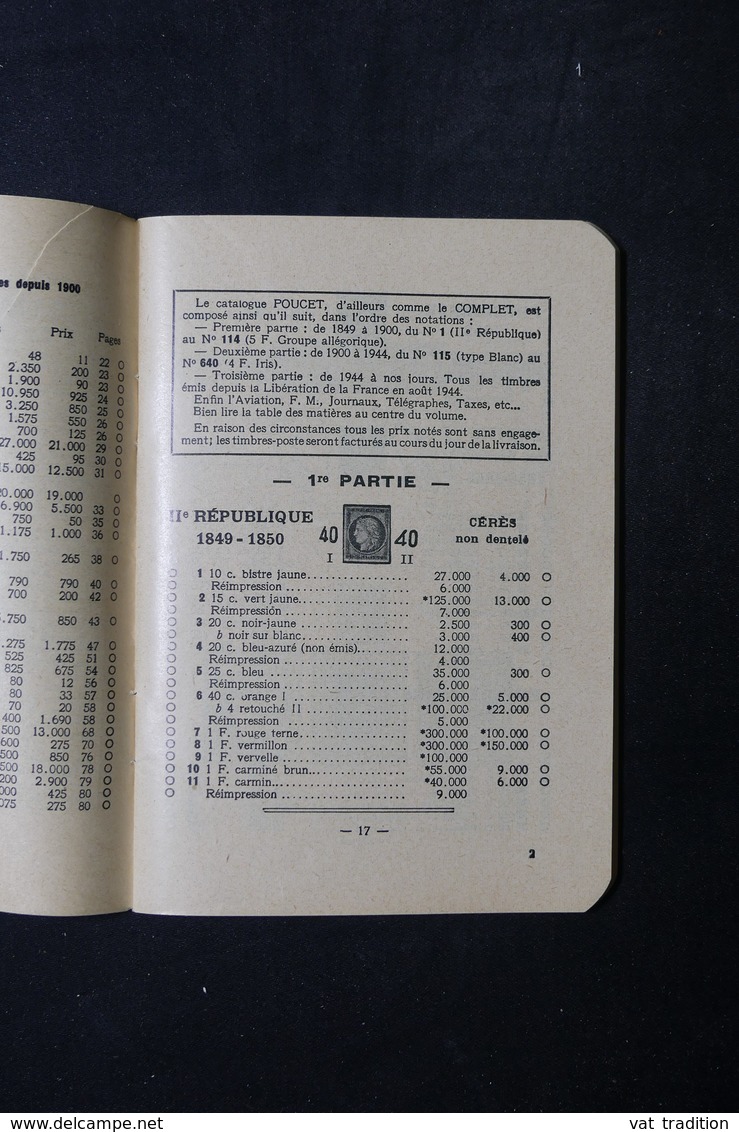 FRANCE - Philatélie - Catalogue De Prix De Vente De La Maison Edouard Berck  De 1948 , Le Poucet - L 30843 - Catalogues De Maisons De Vente