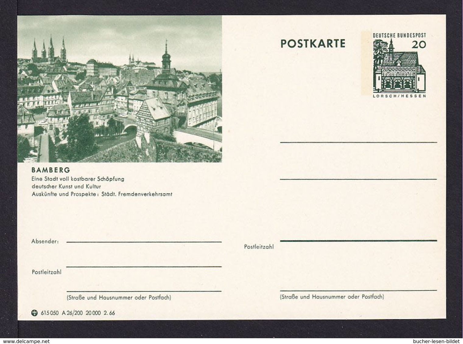 Bund P 89  A26/200 Bamberg   Ungebraucht - Cartes Postales Illustrées - Neuves