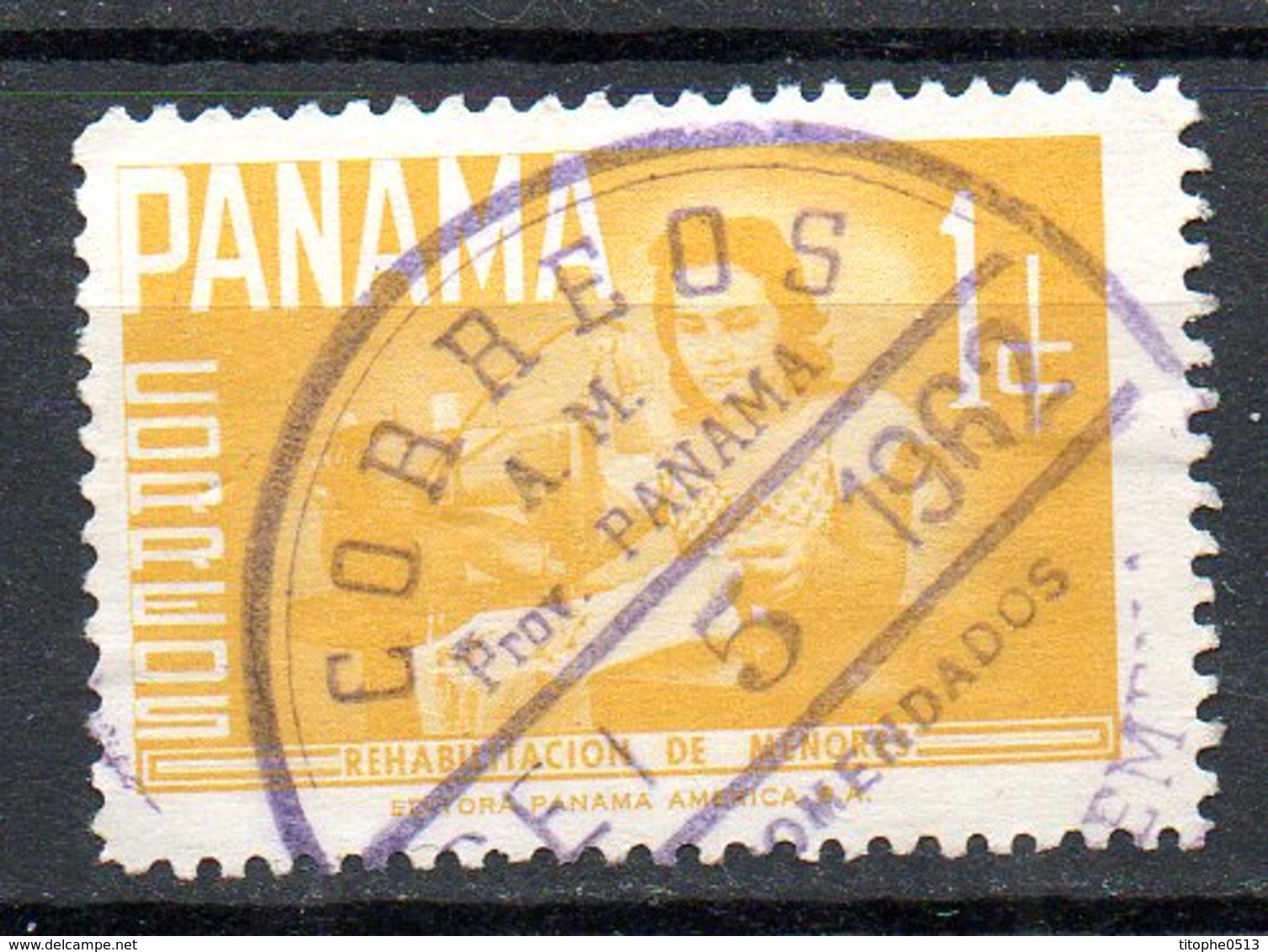 PANAMA. N°345 Oblitéré De 1961. Au Profit Du Comité De Réhabilitation Des Mineurs Délinquants. - Panama