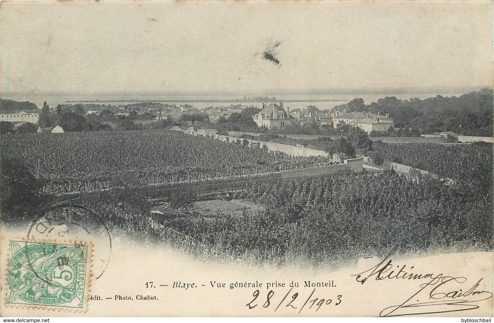 CPA 33 Gironde BLAYE Vue Générale Prise Du Monteil - Blaye