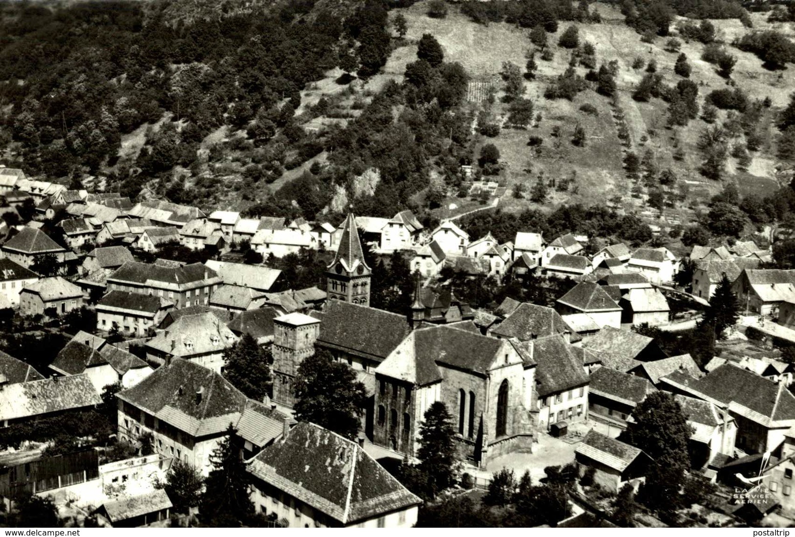 EN AVION AU-DESSUS DE...LAUTENBACH EGLISE ROMANE MONUMENT HISTORIQUE DU XI SIECLE Francia  France Frankreich - Autres & Non Classés