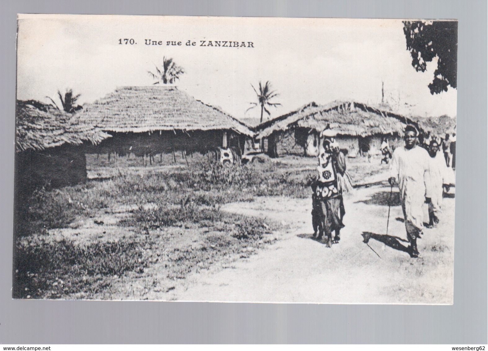 TANZANIA  Une Rue De Zanzibar Ca 1910 OLD POSTCARD - Tanzania