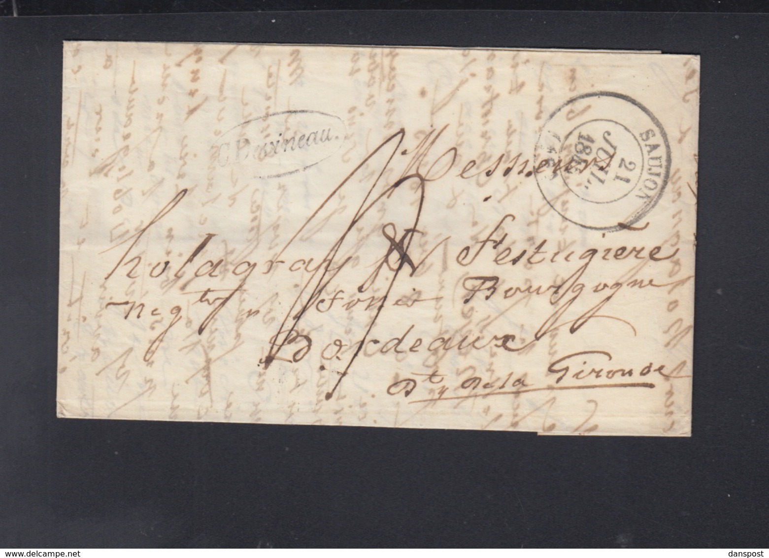 Lettre 1845 Saujon - 1801-1848: Vorläufer XIX