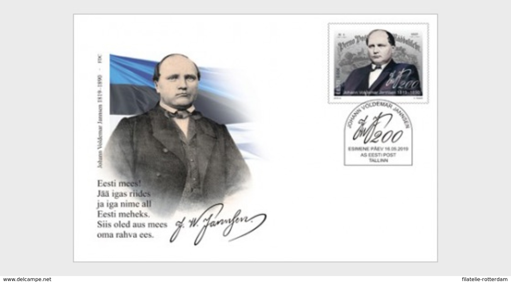 Estland / Estonia - Postfris / MNH - FDC 200 Jaar Johann Voldemar Jannsen 2019 - Estland