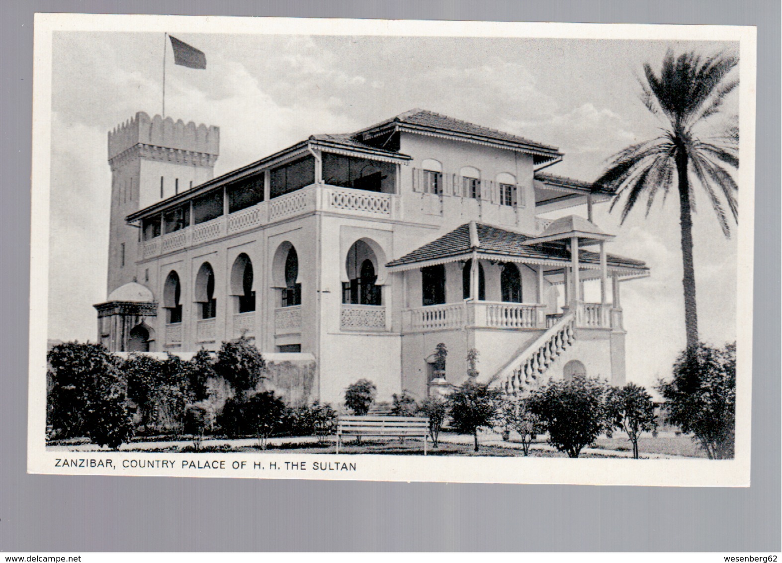 TANZANIA  Zanzibar -- Country Palace Of H.H. The Sultan Ca 1930 OLD PHOTO, POSTCARD - Tanzania
