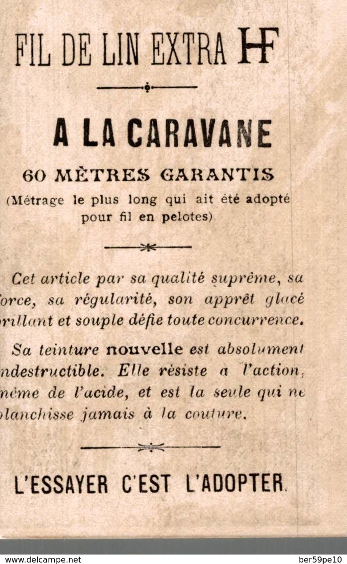 CHROMO FIL DE LIN EXTRA HF A LA CARAVANE  DECLARATION  E. DE BLAAS - Autres & Non Classés