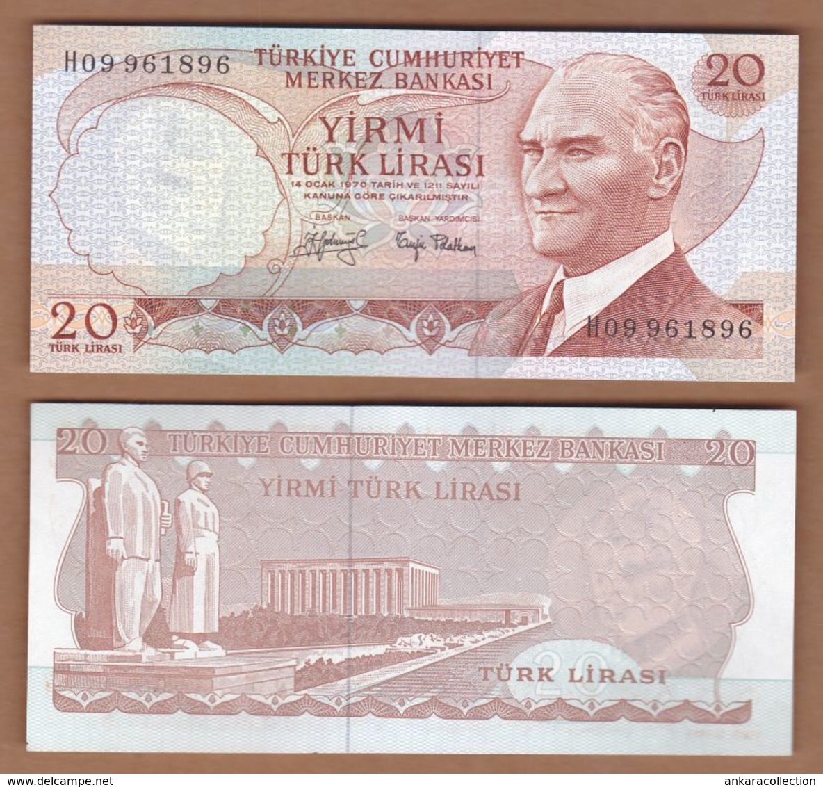 AC  - TURKEY  - 6th EMISSION  20 TL H UNCIRCULATED - Turquie