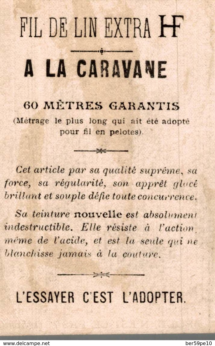 CHROMO FIL DE LIN EXTRA HF A LA CARAVANE  DROLE  N'EST-CE PAS ?  ANDREOTTI - Autres & Non Classés