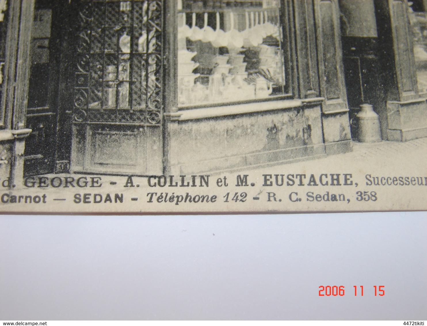 C.P.A.- Sedan (08) - Quincaillerie - Maison George, Collin & Eustache - Rue Carnot  - 1924 - SUP (BO 48) - Sedan