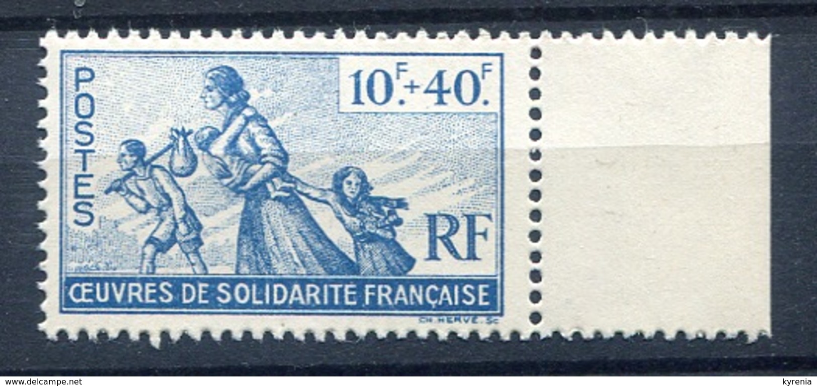 France 1944 - 10 Fr.  40 Fr  ** Vignette Oeuvres De Solidarité Française - Other & Unclassified