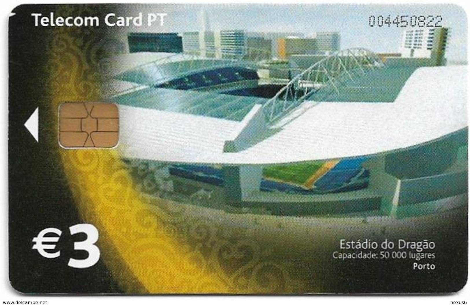 Portugal - PT - Euro 2004 Football Stadiums - Estádio Dragão, - PT396 - 3€, 04.2004, 10.000ex, Used - Portugal