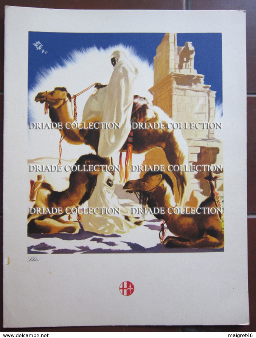 MENU ITALIA ITALIA LLOYD TRIESTINO ADRIATICA TIRRENIA ANNO 1939 COLONIE ITALIANE LIBIA ILLUSTRATORE VENEZIANI - Menu