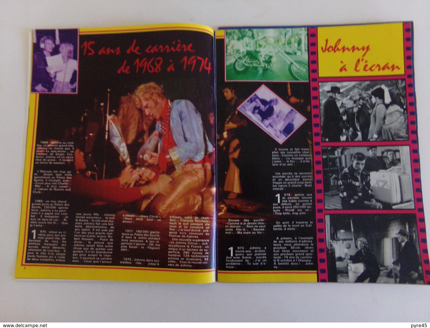 Magazine " Tilt " N° 9, 1974, " Johnny, Elvis, Eddy Mitchell, Dick Rivers, Pierre Billon ..." ( Pages Désolidarisées )" - Musique