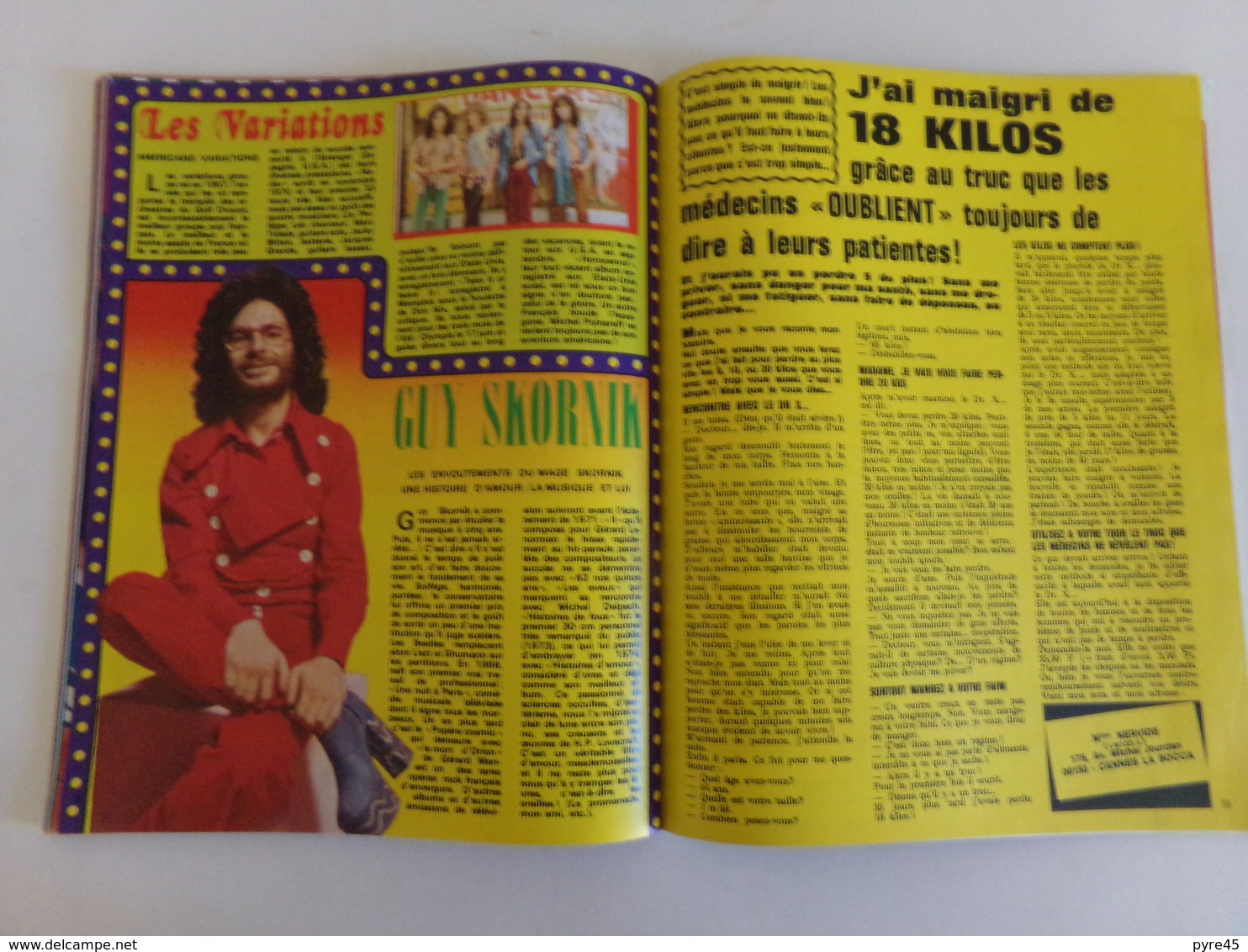 Magazine " Tilt " n° 9, 1974, " Johnny, Elvis, Eddy Mitchell, Dick Rivers, Pierre Billon ..." ( pages désolidarisées )"