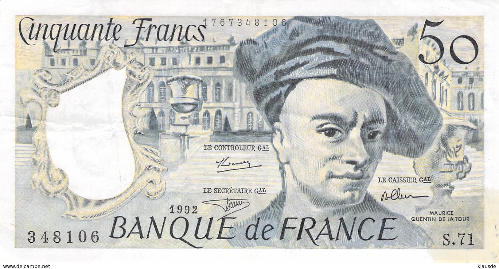 50 Francs Frankreich 1992 VF/F (III) - 50 F 1992-1999 ''St Exupéry''