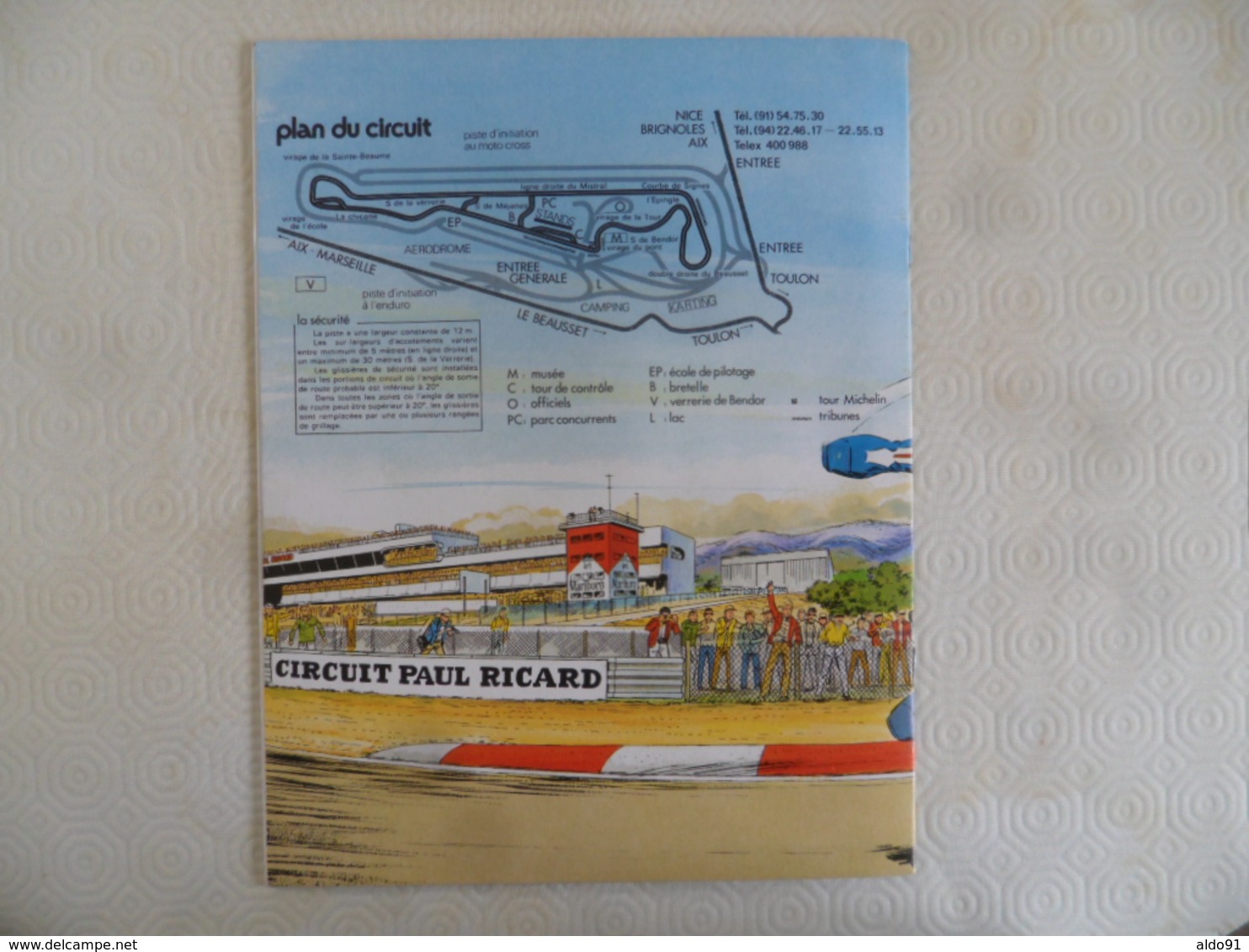 (B.D. Michel Vaillant, Publicité Circuit Paul RICARD - 1972/73) - Le Héros du Paul Ricard, par Jean Graton....voir scans