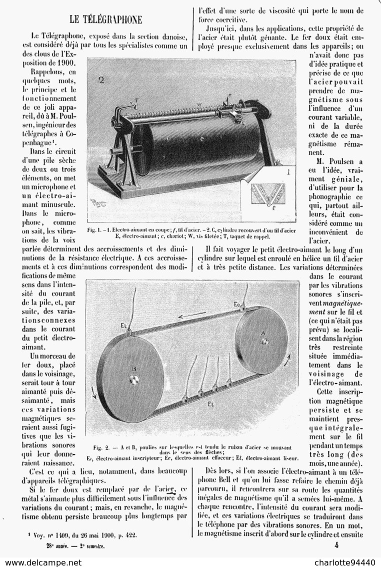 LE  " TELEGRAPHONE "  1900 - Other & Unclassified