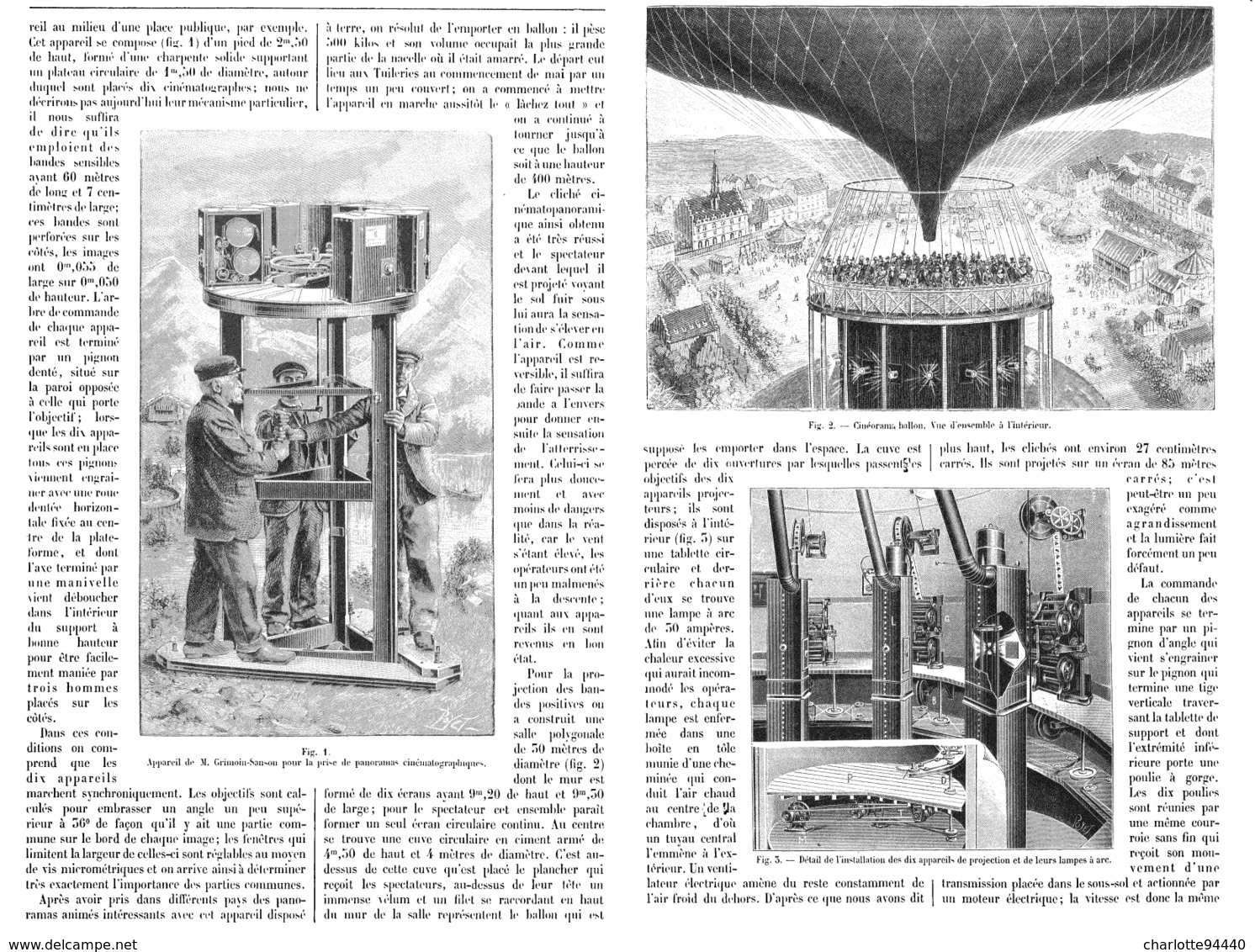 LES  PANORAMAS  " LE CINEORAMA BALLON  " à L'EXPOSITION UNIVERSELLE DE  1900 - Other & Unclassified