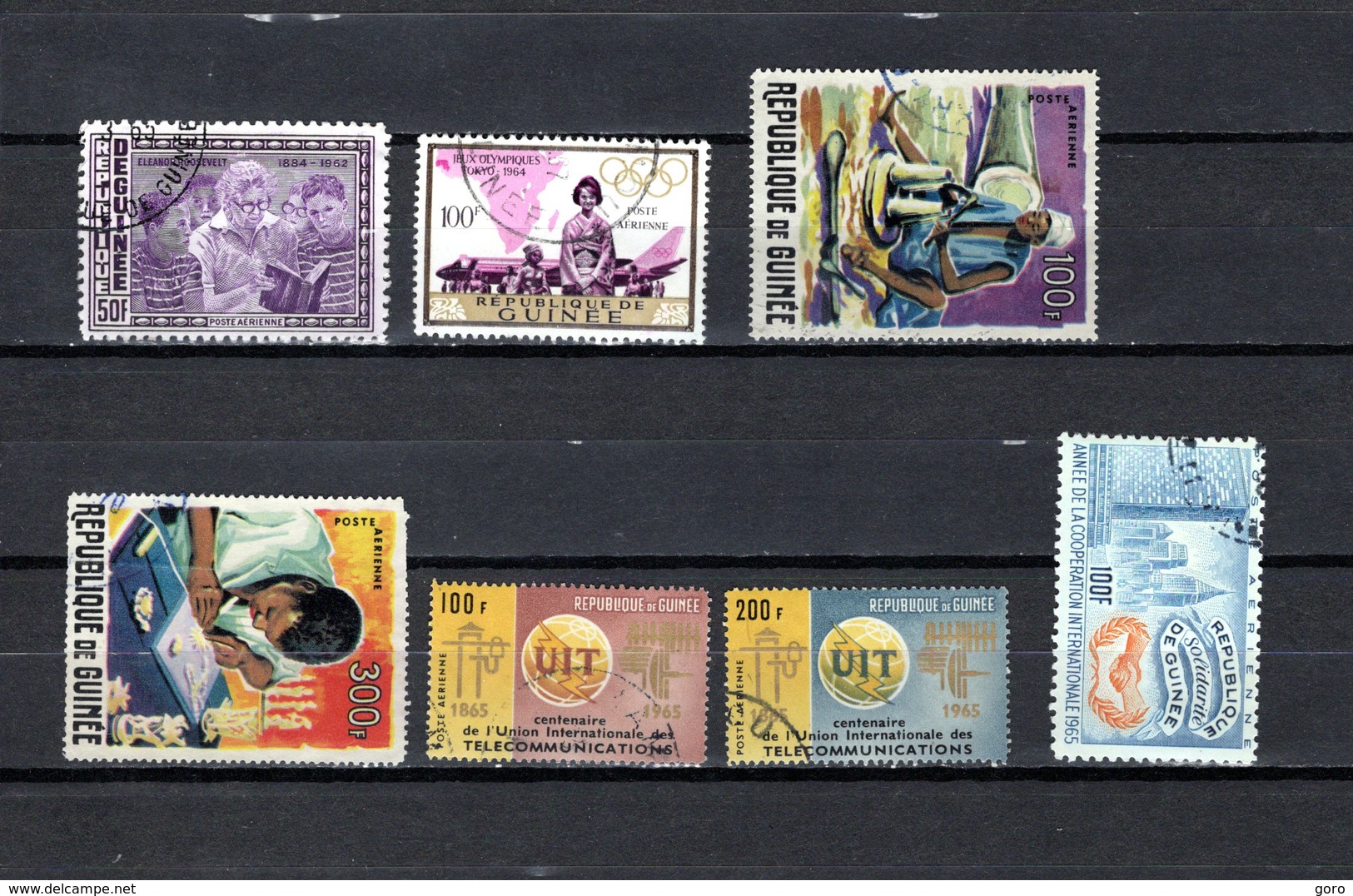 Guinea   1964-65  .-  Y&T  Nº   48-50-52/53-54/55-56   Aéreos - República De Guinea (1958-...)