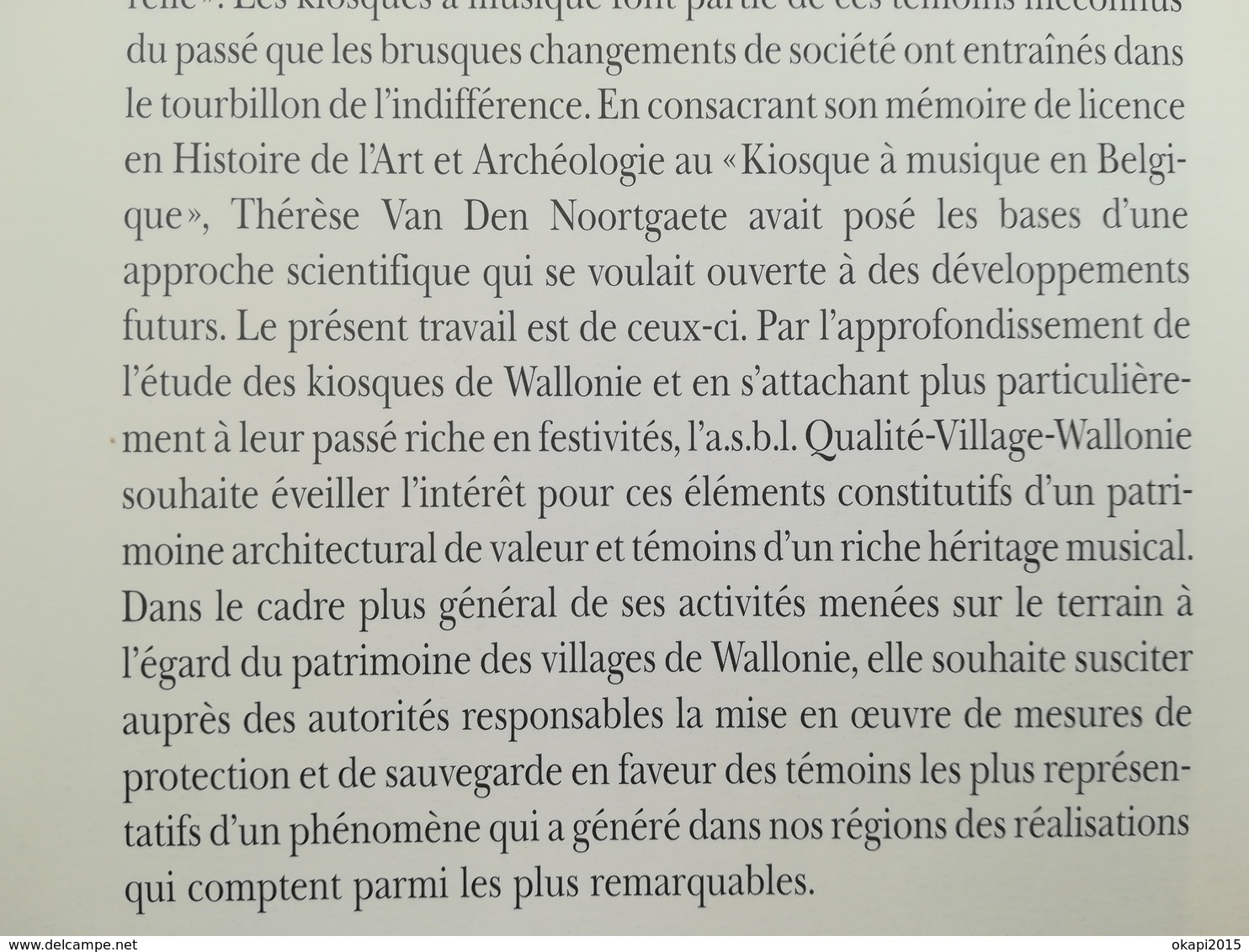 LES KIOSQUES À MUSIQUE HÉRITAGE DE WALLONIE LIVRE DE 1992 BELGIQUE UN