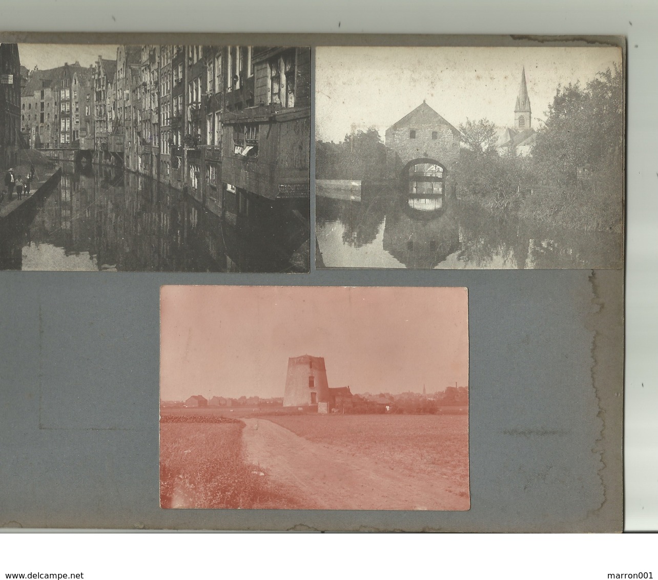 Foto's Op Karton  -Route De Maubeuge- St Ghislain -Houtrage MOLEN ( 2 Scans) - Andere & Zonder Classificatie