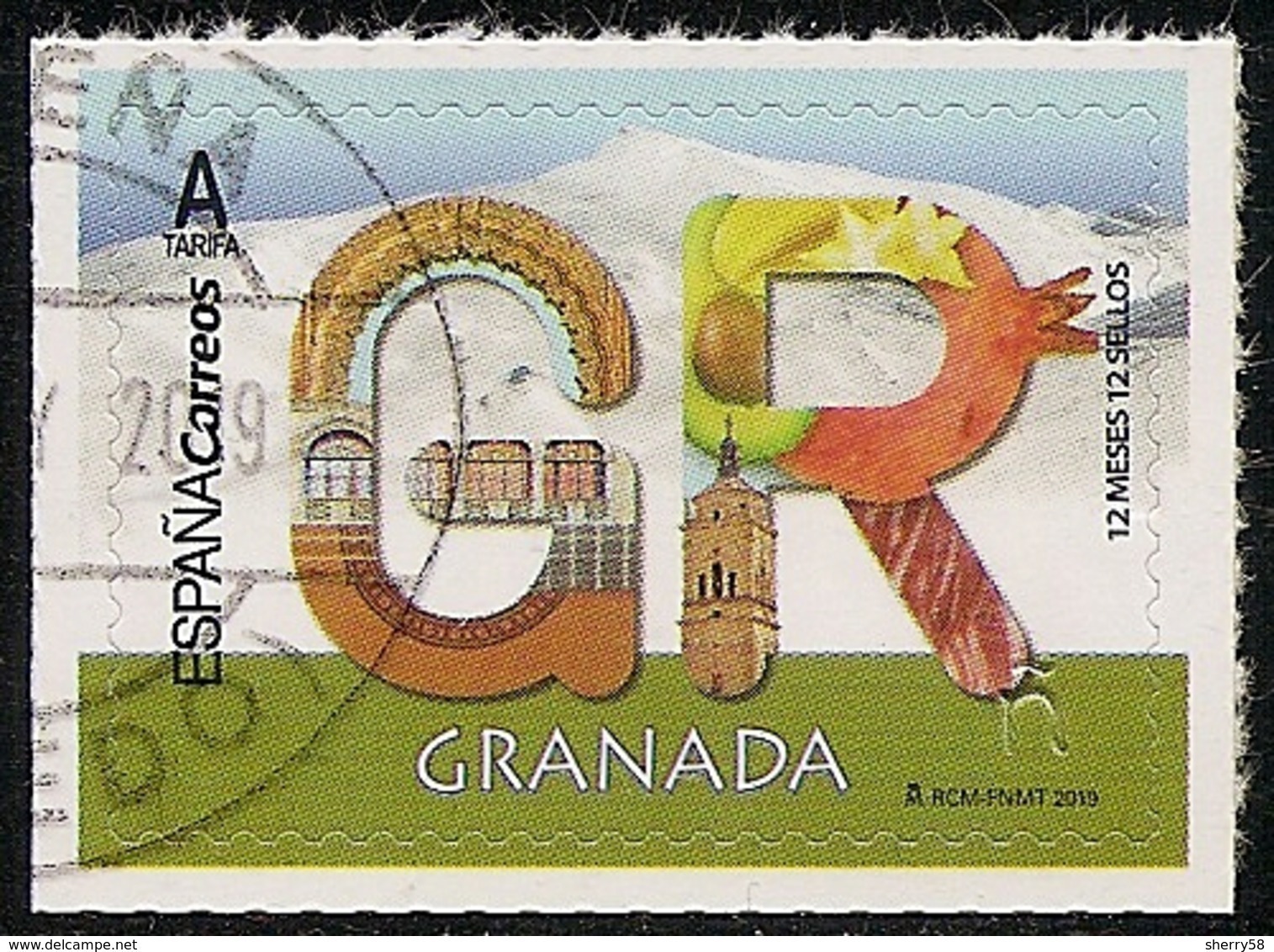 2019-ED. 5277 - 12 Meses, 12 Sellos. GRANADA -USADO- - Usados