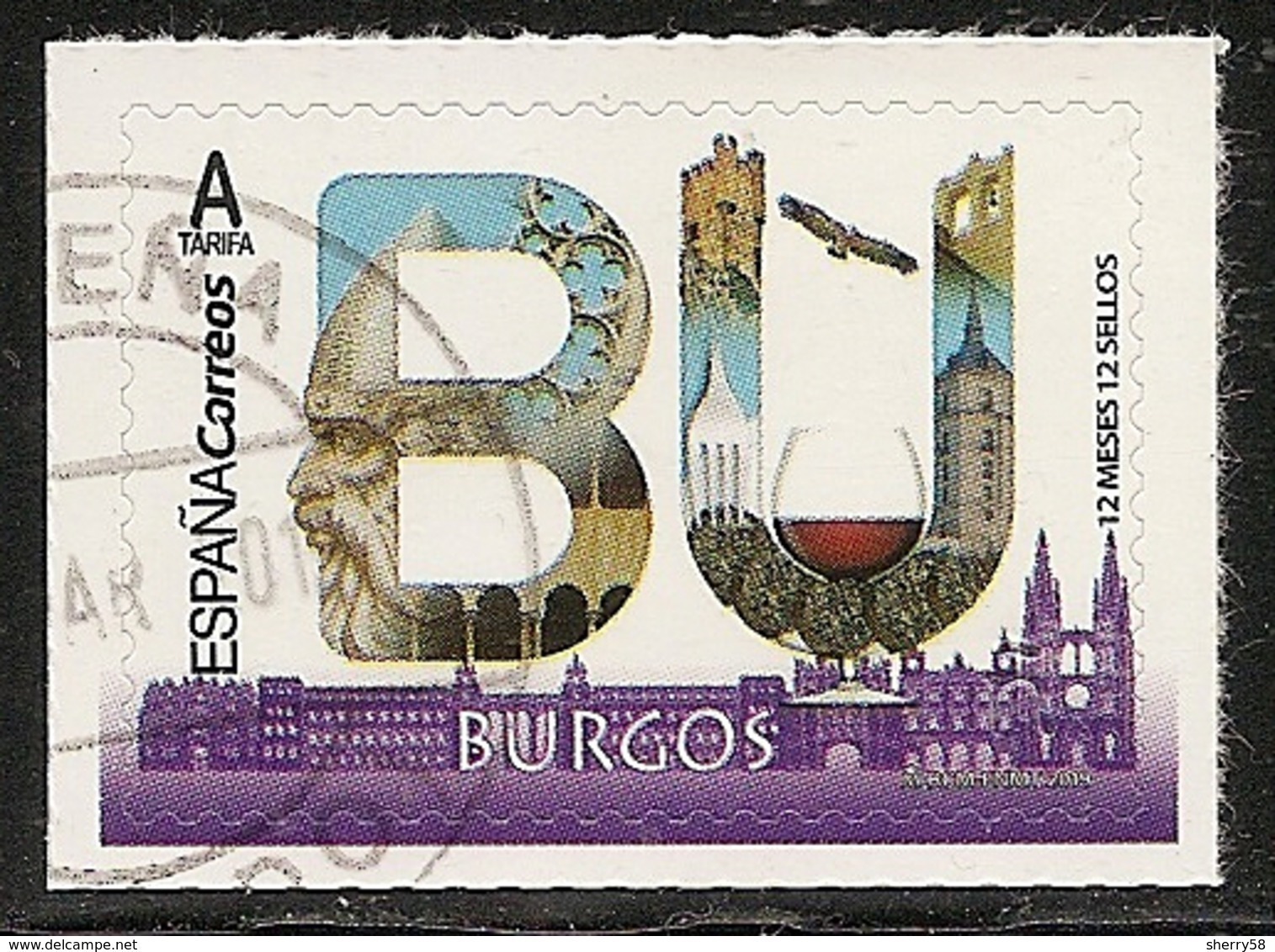 2019-ED. 5274 - 12 Meses, 12 Sellos. BURGOS -USADO - - Usados