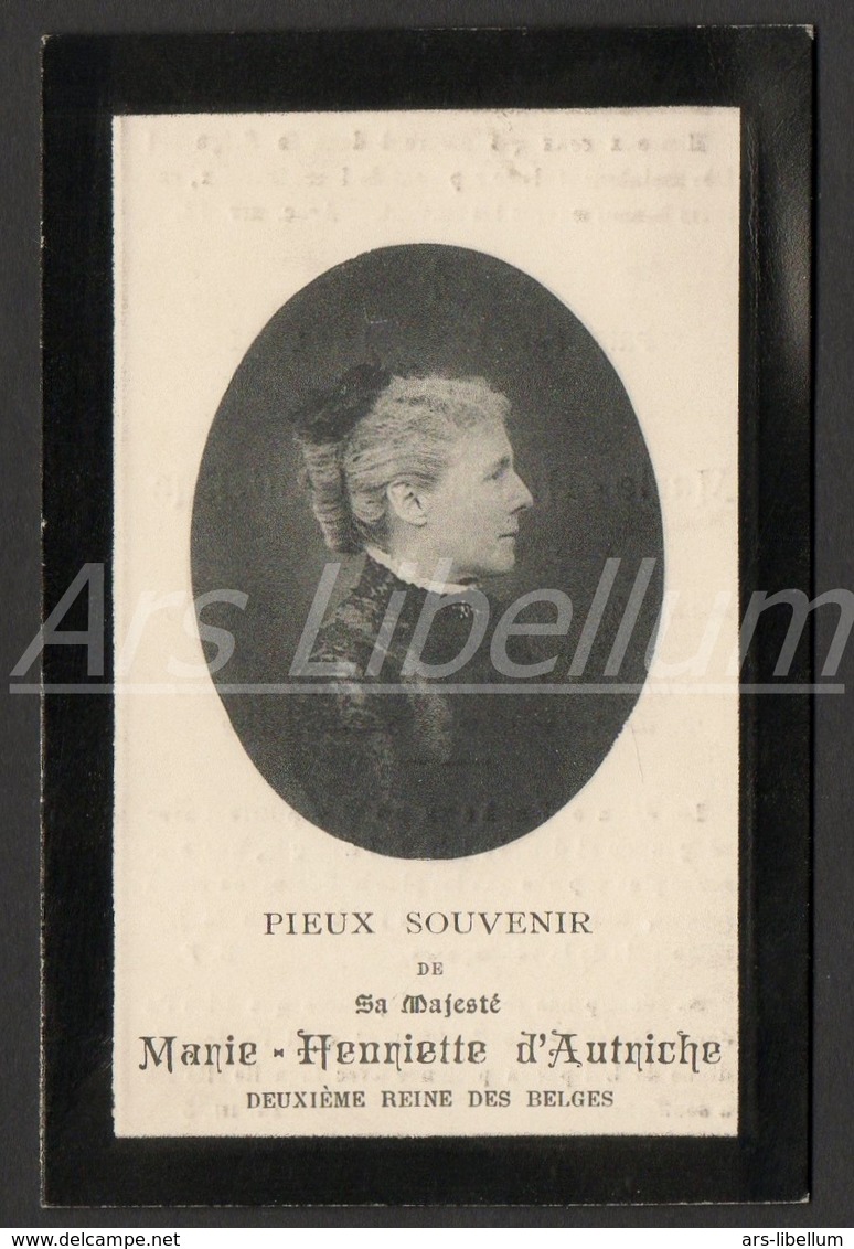 Doodsprentje / ROYALTY / Belgium / Belgique / België / Reine Marie Henriette / Koningin Marie Henriette / 1902 / 3 Scans - Religion & Esotérisme