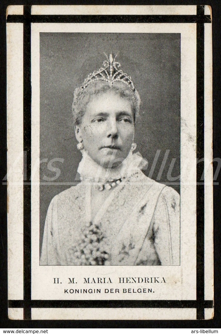 Doodsprentje / ROYALTY / Belgium / Belgique / België / Reine Marie Henriette / Koningin Marie Henriette / 1902 / 2 Scans - Religione & Esoterismo