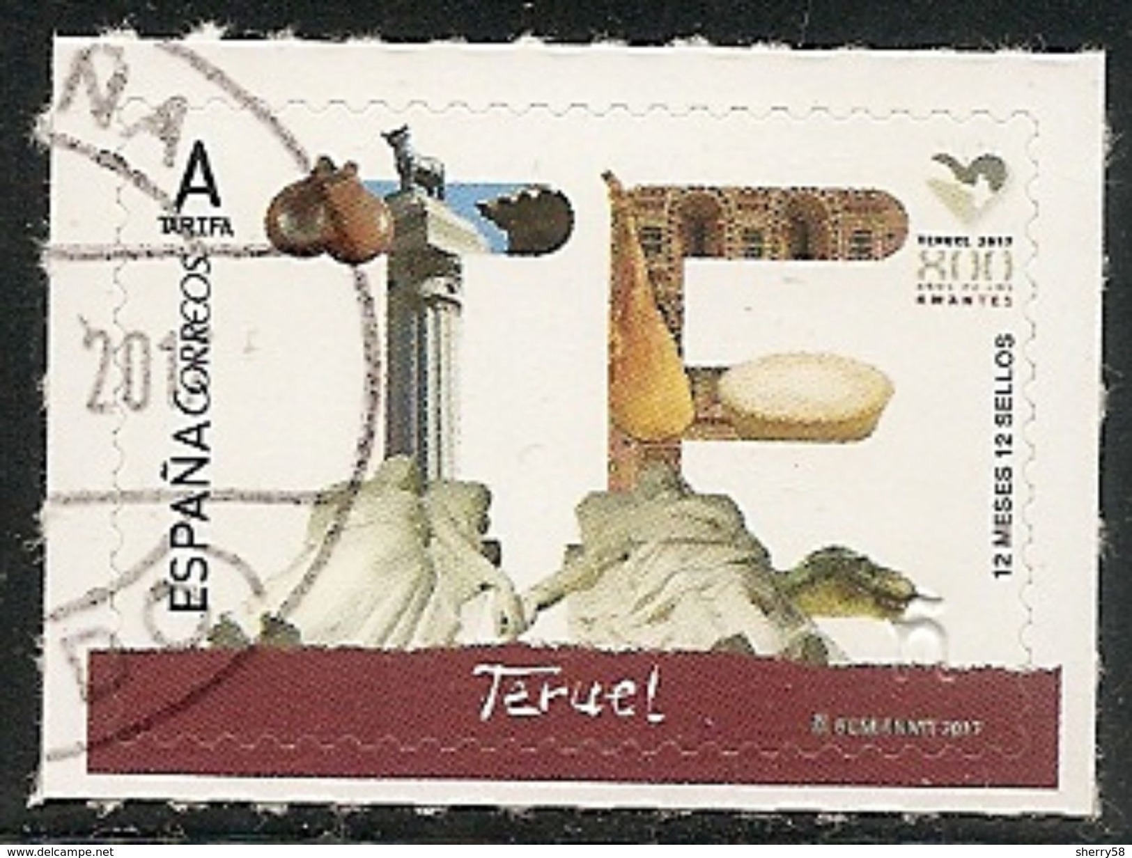 2017-ED. 5112A 12 Meses, 12 Sellos. Teruel - USADO- - Used Stamps