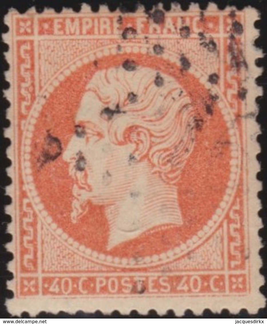 France   .    Yvert  .       23        .     O     .    Oblitéré   .   /   .     Cancelled - 1862 Napoleon III