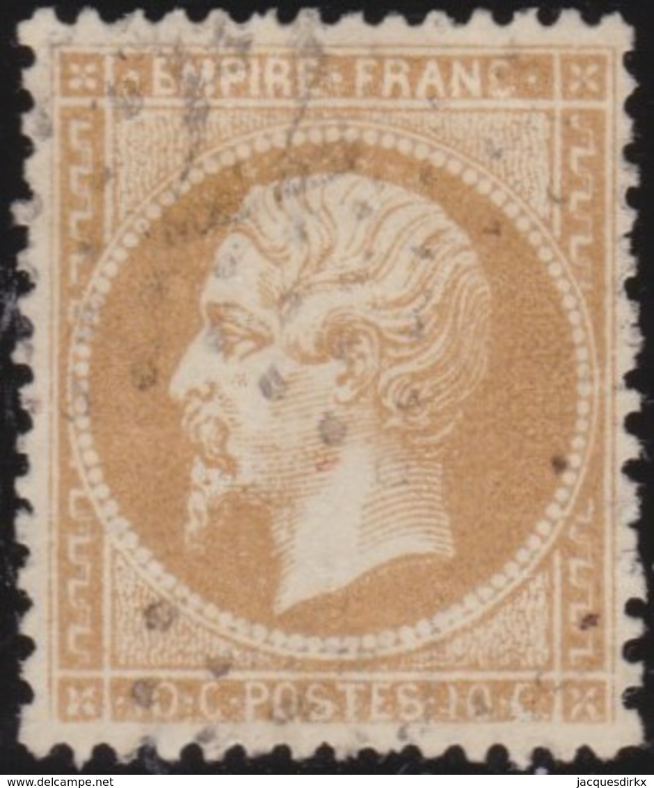 France   .    Yvert  .       21a        .     O     .    Oblitéré   .   /   .     Cancelled - 1862 Napoleone III