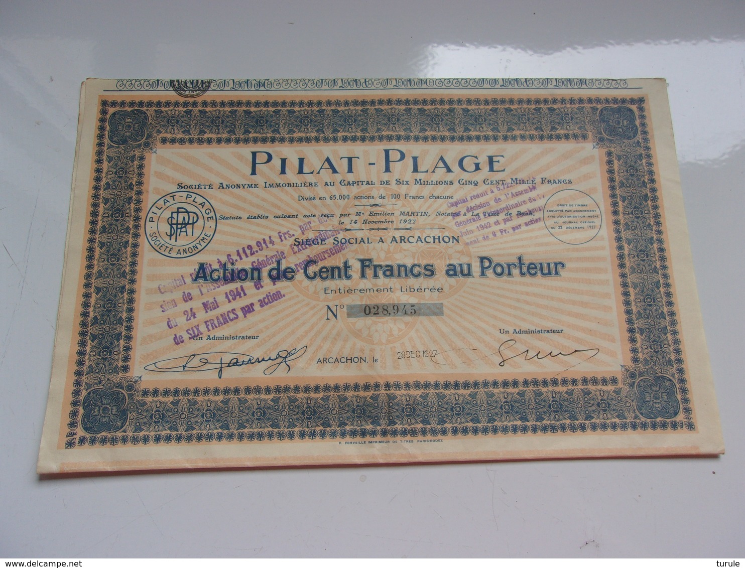 PILAT PLAGE (1927) Arcachon , Gironde - Autres & Non Classés