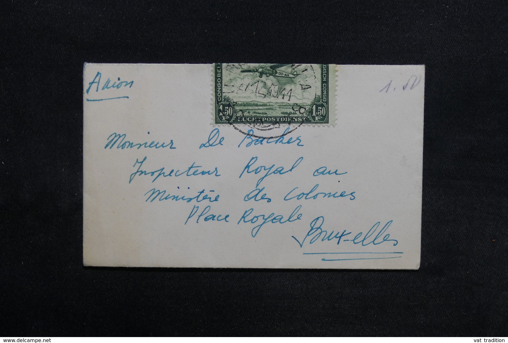 CONGO BELGE - Petite Enveloppe De Leopoldville Pour Bruxelles Par Avion En 1949 - L 30978 - Covers & Documents