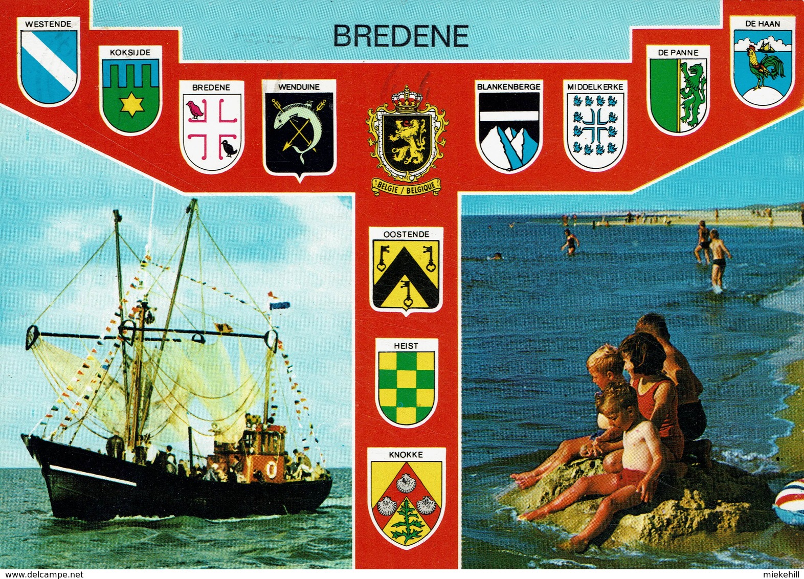 BREDENE-multivues-Bateau De Pêche-armoiries Plages - Bredene