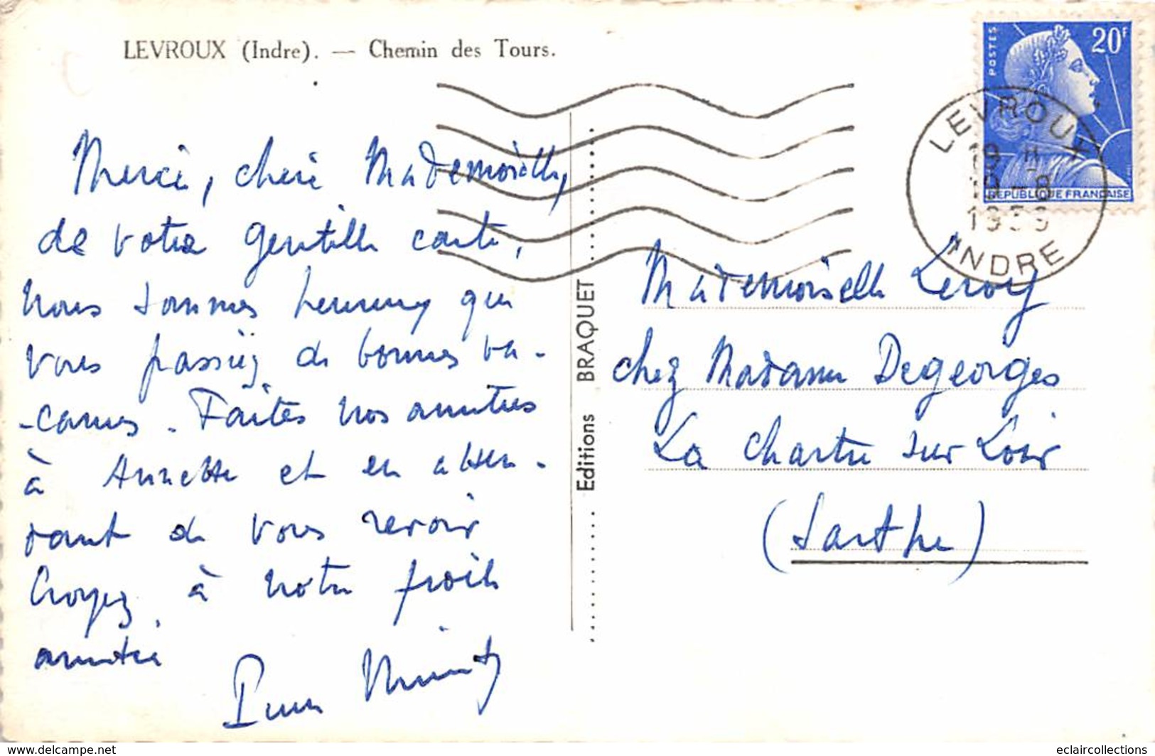 Levroux             36        Chemin Des Tours      Année 1939      (voir Scan) - Other & Unclassified