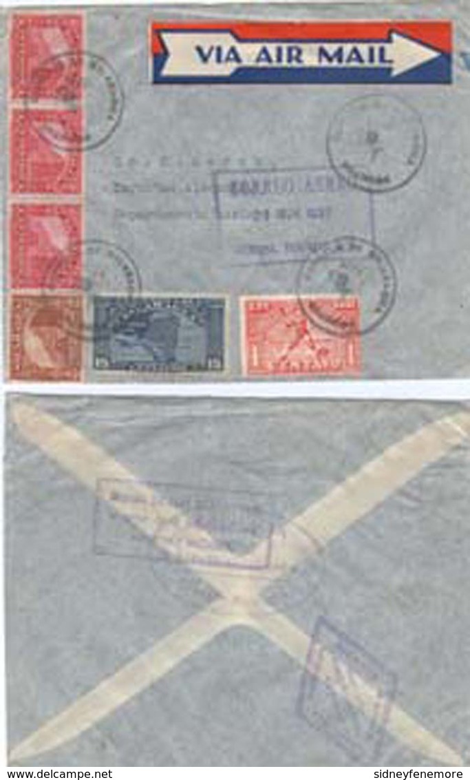 Nicaragua  1937  Air Mail Cover Grenada To Germany   "payment Request" By "invoice" - Nicaragua