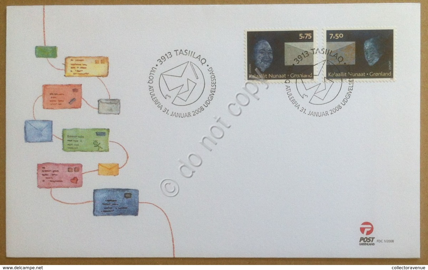 FDC First Day Cover - Groenlandia Grønland 2008 - Europa - Busta Non Viaggiata - Non Classificati