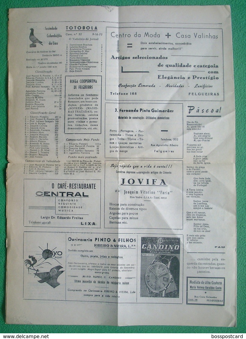 Lixa - O Jornal Da Lixa Nº 496 De 7 De Abril De 1972. Felgueiras. - Algemene Informatie