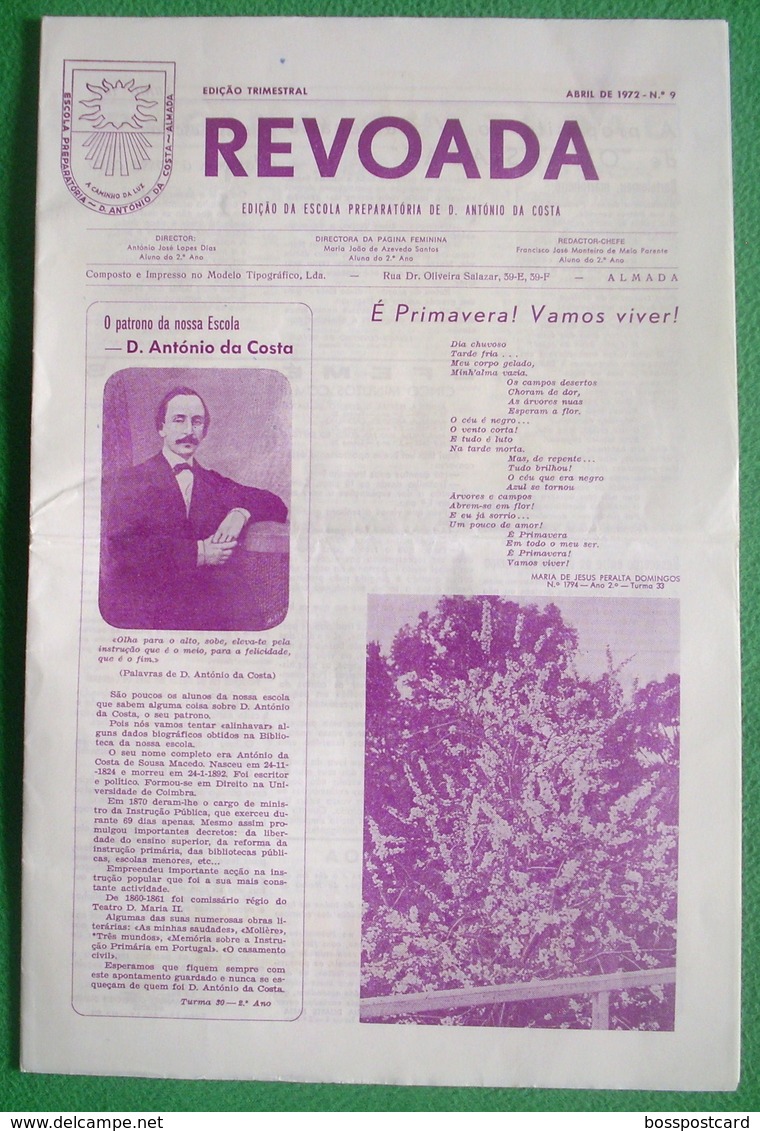 Almada - Jornal A Revoada Nº 9 De Abril De 1972 Da Escola Preparatória De D. António Da Costa - Informaciones Generales