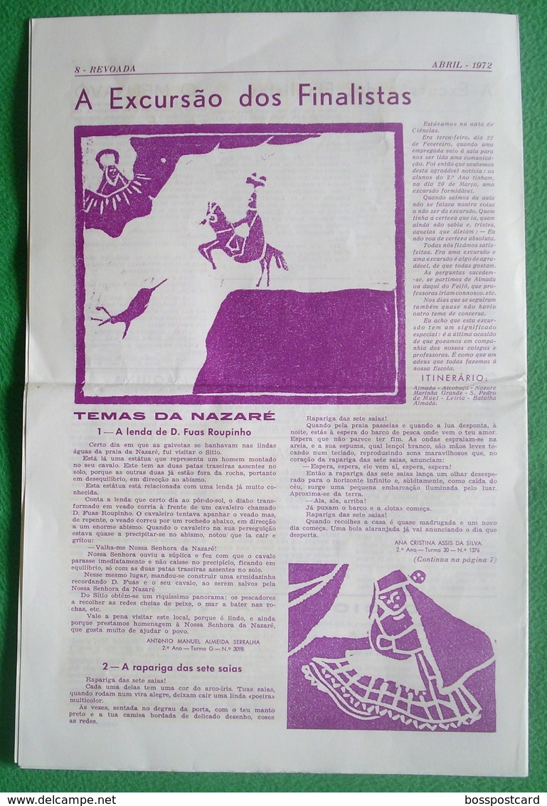 Almada - Jornal A Revoada Nº 9 De Abril De 1972 Da Escola Preparatória De D. António Da Costa - Allgemeine Literatur