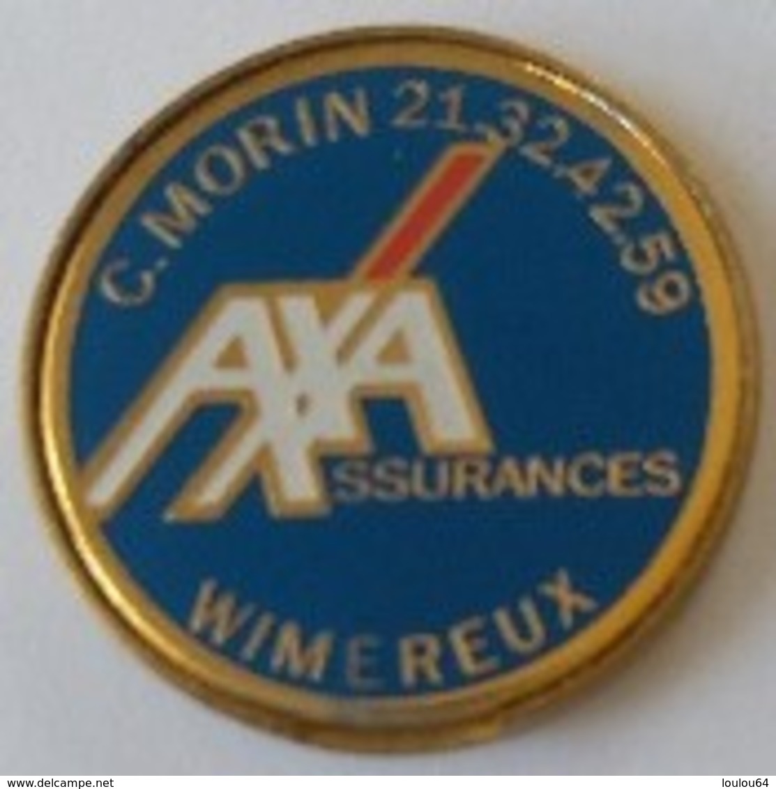 Jeton De Caddie - AXA - Assurances - C. MORIN - WIMEREUX (62) - En Métal - Neuf - - Jetons De Caddies