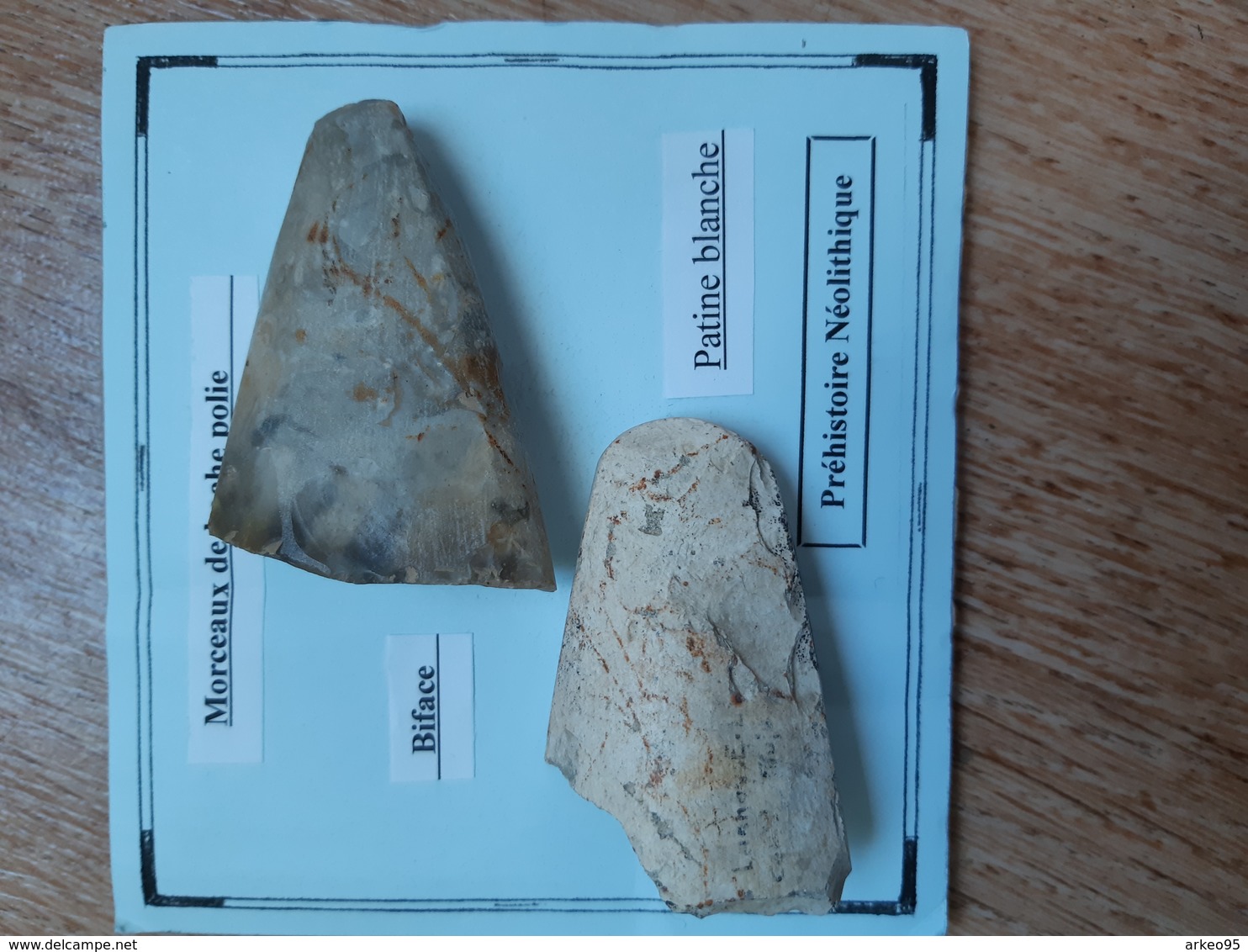 Lot De 2 Haches Polies Du Néolithique En Silex, Catenoy (60) - Archéologie