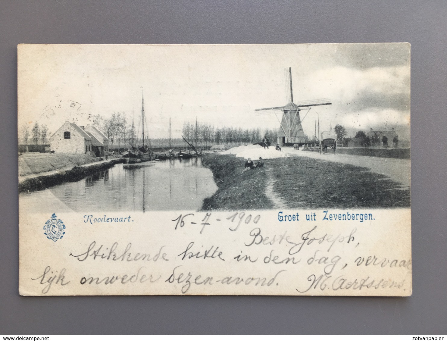 Zevenbergen - Roodevaart - Molen - 1900 - Zevenbergen